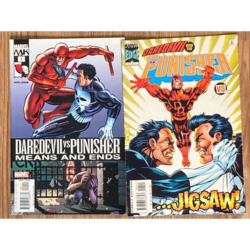 Daredevil Vs. Punisher No. 1: Means Ends & Jigsaw No. 4 1996, 2005 Marvel Lot